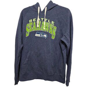 Seattle Seahawks Team Men Apparel Hoodie M Blue Cotton Blend NFL Logo